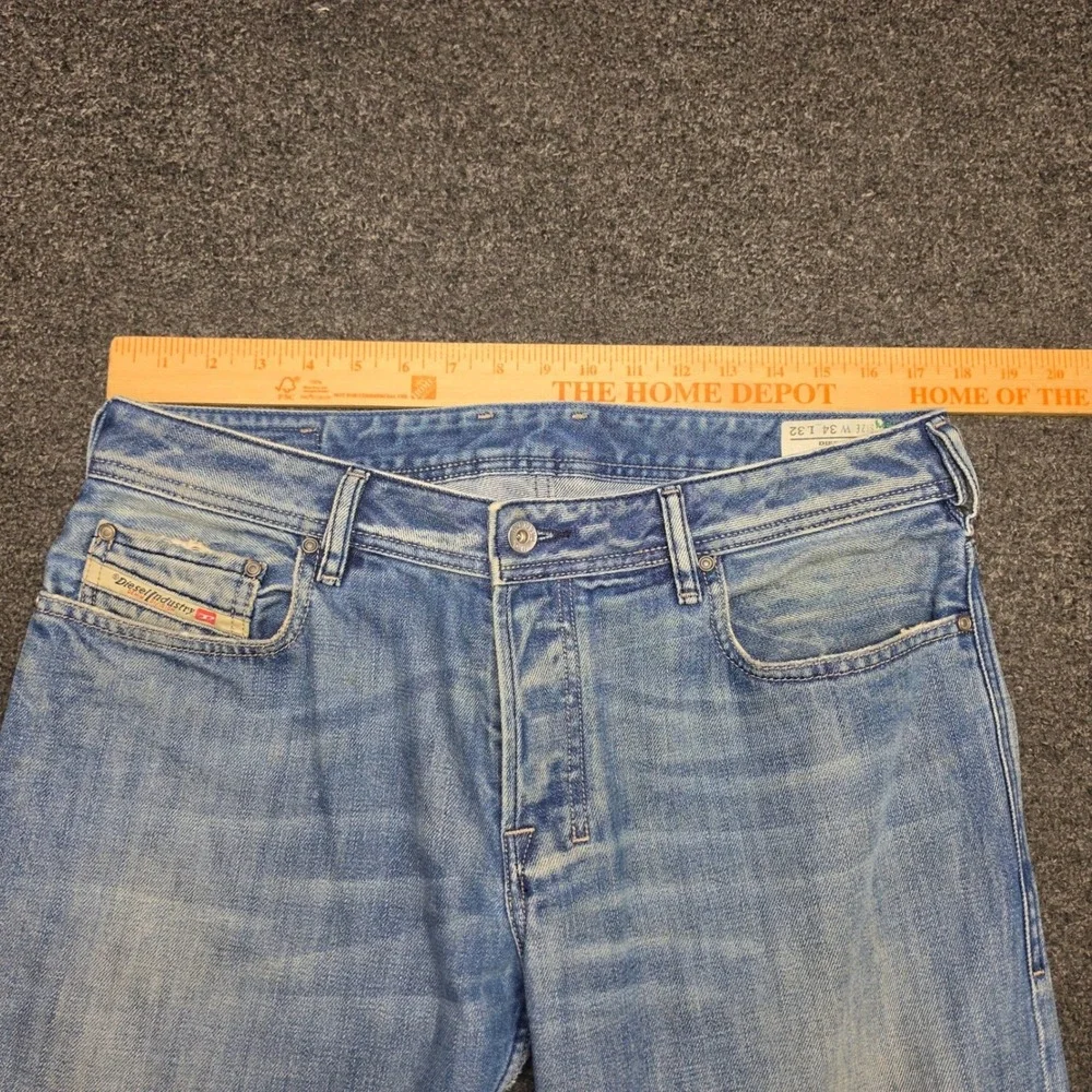 Vintage Diesel Industry Zatiny Jeans Blue Mens 34x32 Bootcut Button Fly Italy